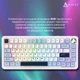 Игровая клавиатура Беспроводная/Bluetooth/USB-подключение Ajazz AK820 MAX PLUS Daydream Switch RGB White - изображение 4