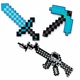 Набір зброї Minectaft ( Діамантовий Меч + Діамантова Кирка + Автомат Майнкрафт Залізний ) (9999026) - зображення 1
