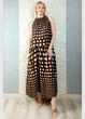Сарафан з віскозного шовку в горох коричневий Miho's Італія 40-102 - M-XL - коричневий - изображение 2