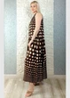 Сарафан з віскозного шовку в горох коричневий Miho's Італія 40-102 - M-XL - коричневий - изображение 4