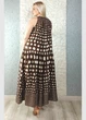 Сарафан з віскозного шовку в горох коричневий Miho's Італія 40-102 - M-XL - коричневий - изображение 5