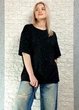 Футболка бавовняна з дрібними паєтками та стразами чорна GAGA summer 16-151 - L-XXL - чорний - изображение 2