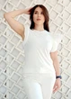 Футболка з рукавами біла New Collection Італія ML 14-701 - зображення 3