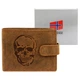 Чоловічий шкіряний гаманець Nordee L895 SKULL Коричневий - изображение 1