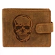 Чоловічий шкіряний гаманець Nordee L895 SKULL Коричневий - изображение 8