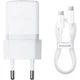 Мережевий зарядний пристрій Baseus Palm Fast Charger USB-C 30W + Cable USB-C to USB-C 60W 1m Moon White (P10111605213-01) [172514] - зображення 2