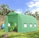Теплиця садова 6 м² 3×2×2 м 6 вікон армована плівка 140 г/м² UV-4 оцинкований каркас 19 мм Зелена (P0021) - изображение 2