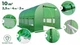 Теплиця садова 10 м² 4×2.5×2 м армована плівка 140 г/м² UV-4 оцинкований каркас Зелена (P0025) - зображення 8
