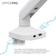 Настольное крепление для монитора OfficePro MA451W с пружиной 17-40" 2~12 кг White - изображение 11