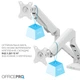 Настольное крепление для двух мониторов OfficePro MA442W с пружиной 17-35" 2~12 кг White - изображение 8