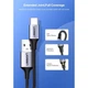 Дата кабель USB 2.0 AM to USB-C 1.5m US288 Aluminum Braid (Black) Ugreen (60127) - зображення 6