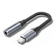 Перехідник Lightning to 3.5mm 0.1m cotton braided aluminum gray Vention (BMBHA) - зображення 1