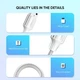 Дата кабель USB 2.0 AM to USB-C 1.5m 3.0A 18W US288 White Ugreen (60132) - зображення 3