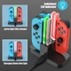 Зарядна станція Diyife 4-в-1 для Nintendo Switch Joy-Con з LED-індикацією й USB Type-C - зображення 3