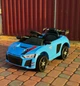 Детский электромобиль Cabrio 6V 5Ah с пультом управления, плавным стартом, LED-фарами, USB, AUX, MP3 и открывающимися дверями, Синий - изображение 8