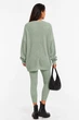 Костюм женский однотонный зеленого цвета Fashion размер 42-48 (217011) - изображение 3