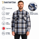 Мужская рубашка Gold Golf Man в клетку с длинным рукавом,XXL, Белый с голубым - изображение 5