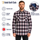 Мужская рубашка Gold Golf Man в клетку с длинным рукавом,5XL, Синий с красным - изображение 3