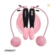Скакалка скоростная EasyFit TwinRope 2.8 м для кроссфита и кардио тренировок с регулируемым тросом Черно-розовая - изображение 1