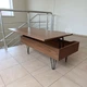 Столик журнальный 100×50×40,5 см с подъемной столешницей из ЛДСП, кофейный столик-трансформер с металлическими ножками и скрытым отделением для хранения для гостиной, спальни, кабинета и офиса Орех, YM-100-Walnut - изображение 4
