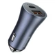 Автомобільний зарядний пристрій Baseus Golden Contactor Pro Dual Quick Charger Car Charger U+C 40W Dark Gray - зображення 1