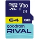 Карта пам'яті microSD 64GB GOODRAM Rival UHS-I/U3 Class 10 + SD-adapter (GGSM3AA-0640R12) - зображення 1