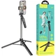 Селфи-палка монопод 2 в 1 HOCO K19 Ultra High wireless selfie stick 1.57 м с беспроводным Bluetooth-пультом Черный - изображение 5