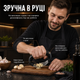 Пресс для чеснока ручной Чеснокодавка тёрка пресс для чеснока, имбиря, специй, орехов Измельчитель Kayfovo ON-1 Black - изображение 3