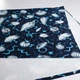 Пляжное полотенце большое тонкое махровое с принтом GM Textile 70х150 см 300 г/м2 (Синий) - изображение 4