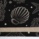 Пляжное полотенце большое тонкое махровое с принтом GM Textile 70х150 см 300 г/м2 (Черный) - изображение 4