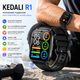 Смарт-годинник Kedali R1 1.85" Bluetooth з дзвінками, IP68, 110+ спортивних режимів, пульсометр, SpO₂, для Android та iOS, чорний - зображення 1