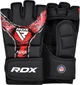 Тренировочные перчатки RDX GRAPPLING GLOVES NEW AURA F17 черный, красный Уни S - изображение 1