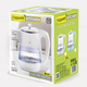 Електрочайник 1,7л 1850-2200W скло (диск) блакитний MR-052-BLUE Maestro - изображение 3