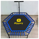 Фитнес батут 130 см шестиугольный для дома с ручкой черный Rippey LS-2635 - изображение 6
