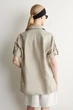 Сорочка жіноча лляна COS Folded-Sleeve Бежева 40 - изображение 5
