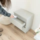 Приліжкова тумба Fedor'Kov B24 на 2 шухляди з прихованим відділенням і RFID замком, ДСП ламіноване, 45×30×50 см. Сірий - зображення 3