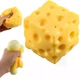 Сквіш антистрес Сир ароматизований Squeeze Cheese 5 см м’яка сенсорна іграшка антистрес із запахом сиру Squishy Cheese - зображення 2
