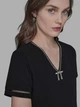 Блузка женская Karl Lagerfeld 286385810 L Черная (1160585127) - изображение 3