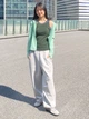 Толстовка женская Uniqlo 640271525 L Зеленая (1160533565) - изображение 15