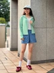 Толстовка женская Uniqlo 640271525 L Зеленая (1160533565) - изображение 18