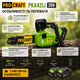 Пила цепная безщеточная аккумуляторная Procraft PKA42Li 20В 2 АКБ 4Ач c автосмазкой, ручная мини электропила для обрезки деревьев и сада - изображение 3