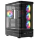 Корпус Modecom VOLCANO AQ200 ARGB MIDI FRONT LCD, 4x120mm fans BLACK без БП ATX - изображение 1