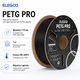 Филамент ELEGOO PETG PRO 1 кг 1.75 мм прочный пластик для 3D принтера Черный (50.203.0198) - изображение 1