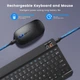 Набір бездротова клавіатура та миша AND 5370 Bluetooth комплект для ноутбука комп’ютера чорний - зображення 8