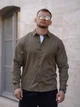Мужская рубашка классическая однотонная Tencel Comfort Оливковая M - изображение 1