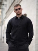 Мужская рубашка классическая однотонная Tencel Comfort Черная M - изображение 1
