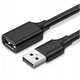 Дата кабель USB 2.0 AM/AF 1.0m US103 black Ugreen (10314) - зображення 1