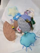 Развивающий бизи мяч мягкий Happy Vita Craft звездочка звенит, листочек шелестит, тучка пищит серый белый бежевый - изображение 2