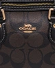 Сумка жіноча шкіряна з принтом в стилі Coach Rowan Brown Satchel In Signature Canvas - изображение 5