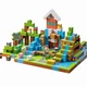 Магнитный конструктор LIVING STONES в стиле Minecraft Magnetic 388 блоков - изображение 1